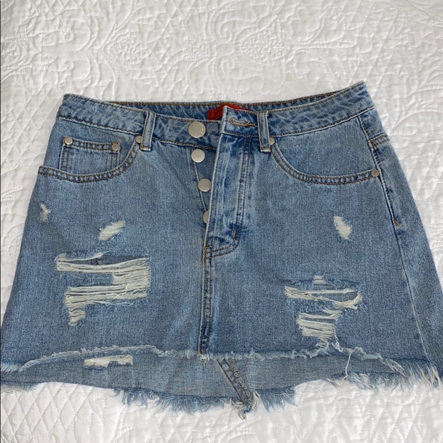 Brand New Signature 8 Denim Skirt